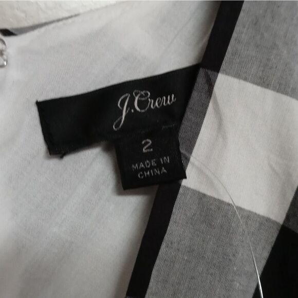 J. Crew Sleeveless Faux-Wrap Dress In Gingham Plaid Cotton Poplin - Picture 10 of 16